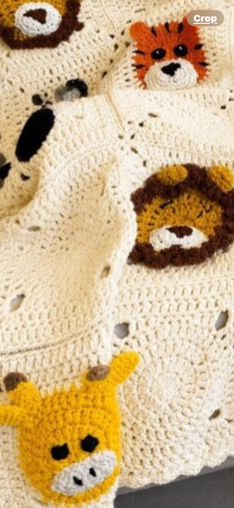 Safari Animal Crochet Blanket