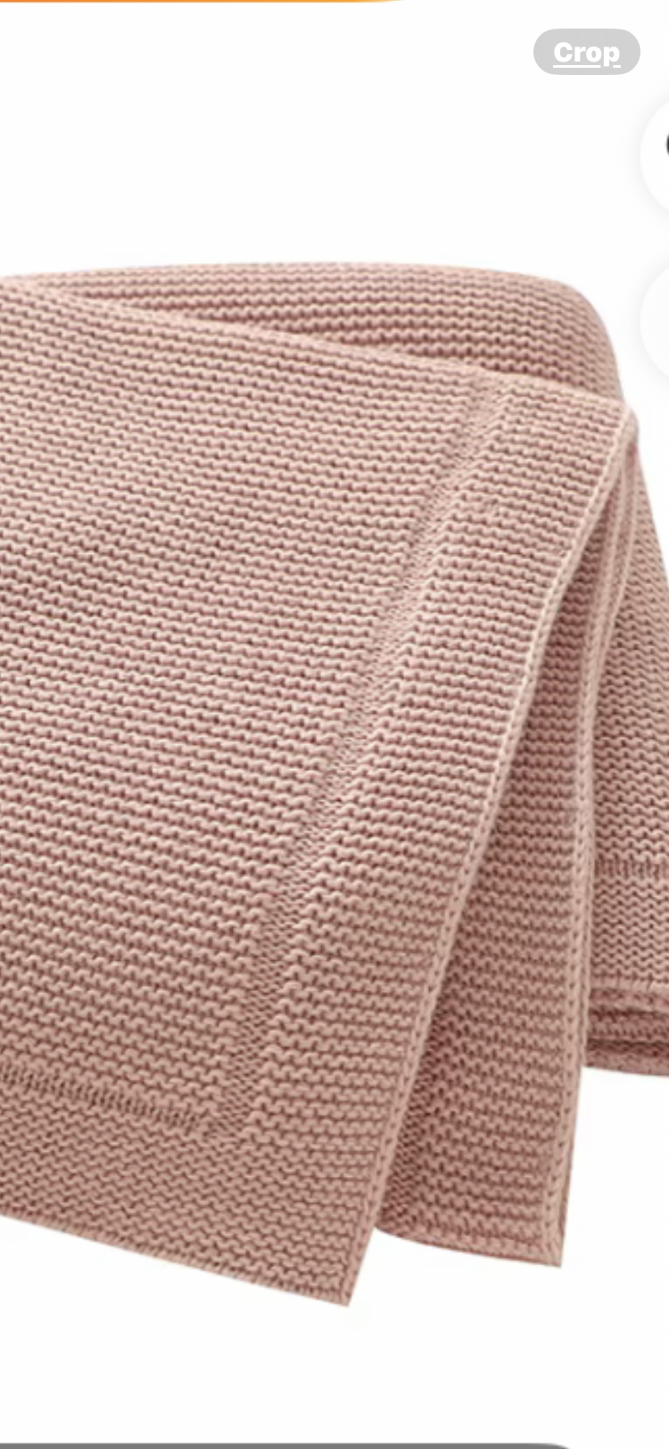 Cream textured knit blanket