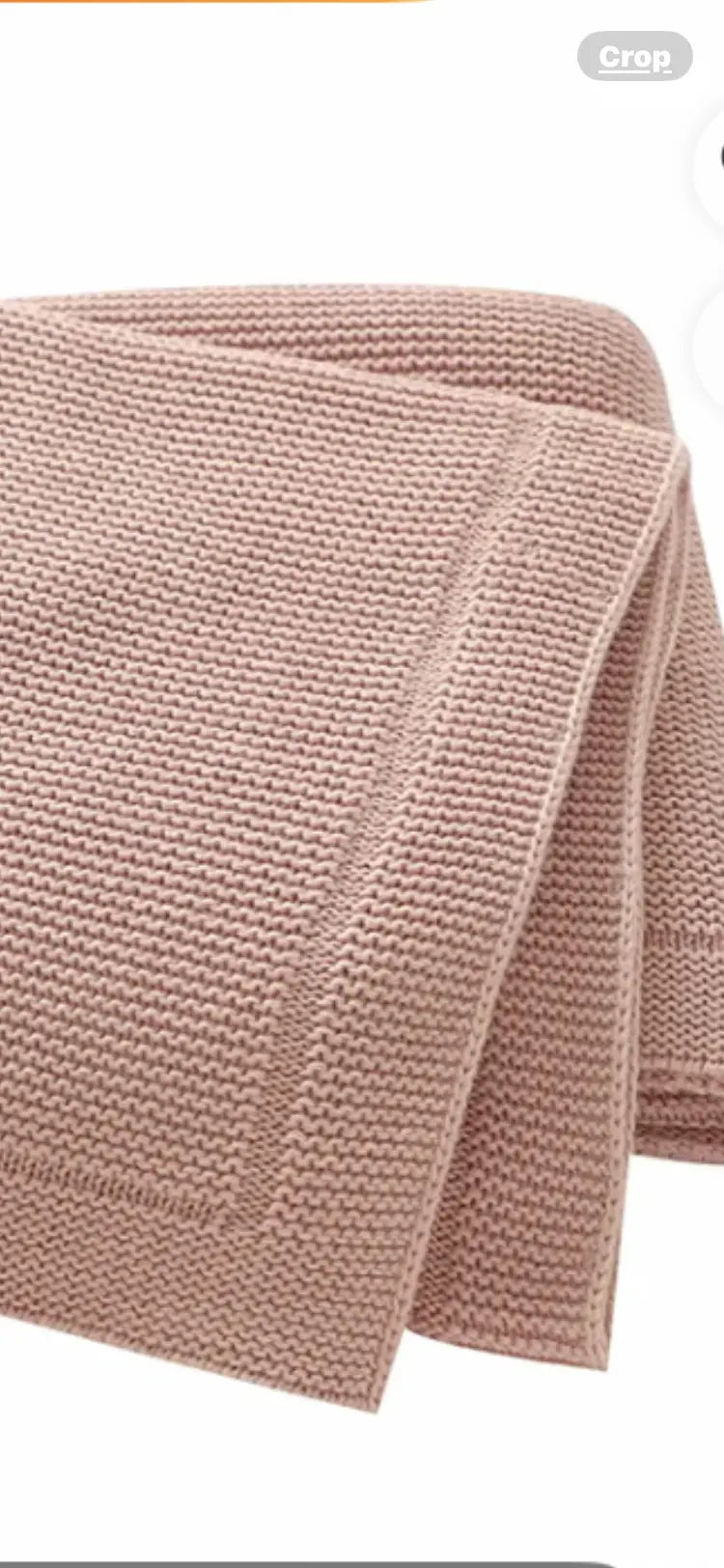 Cream textured knit blanket