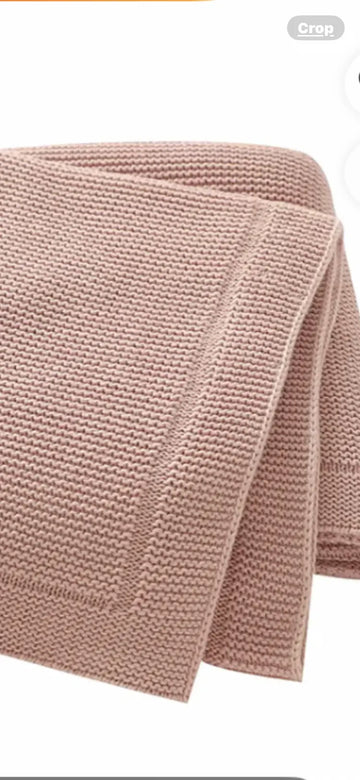 Cream textured knit blanket