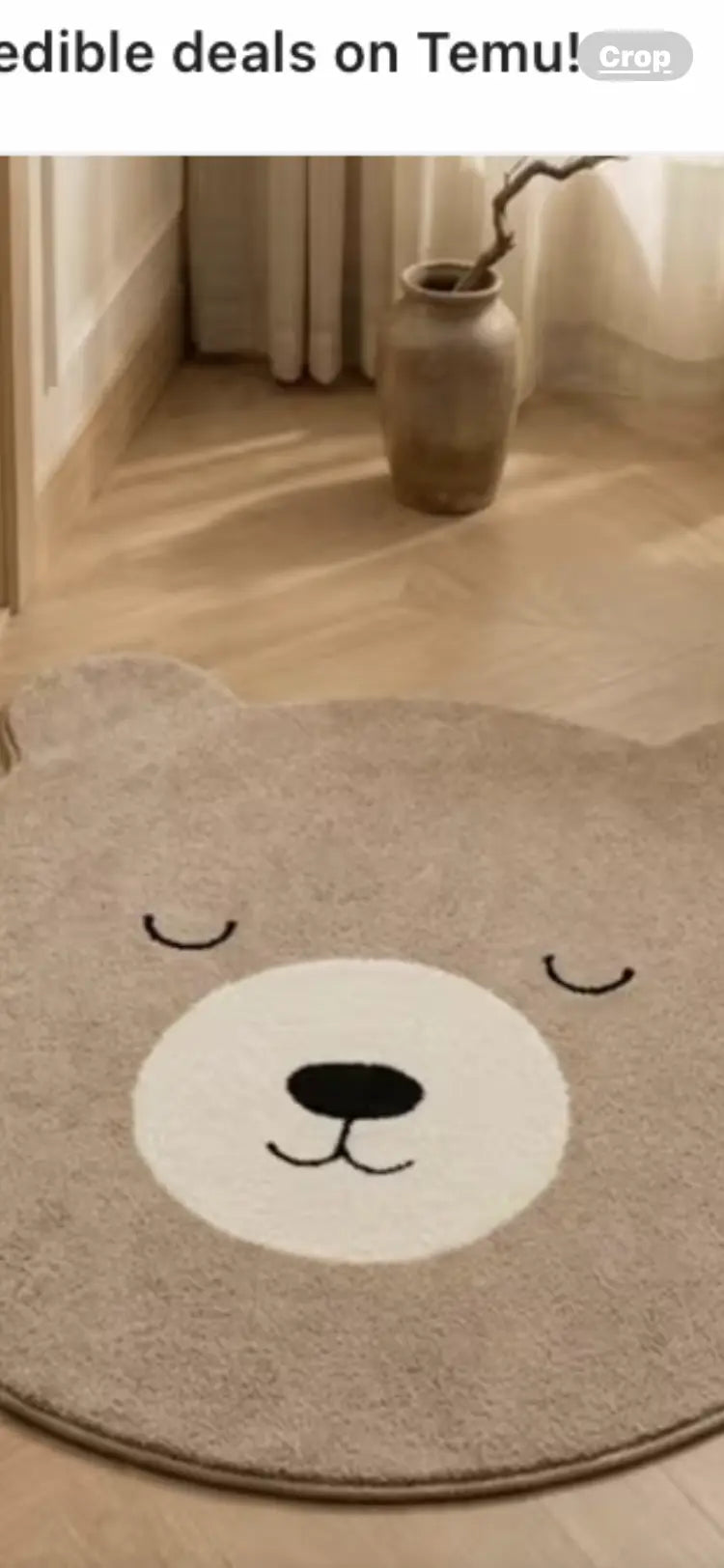 Bear Face Round Nursery Rug Lively Distinct Designs Inc
