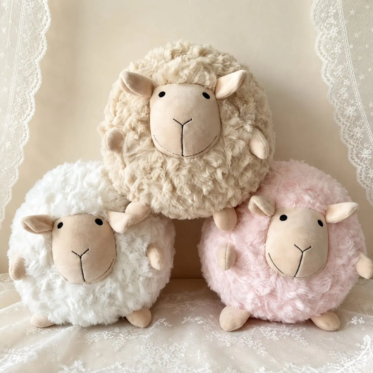 Plush Fluffy Sheep Stuffed Animal Lively Distinct Designs Inc
