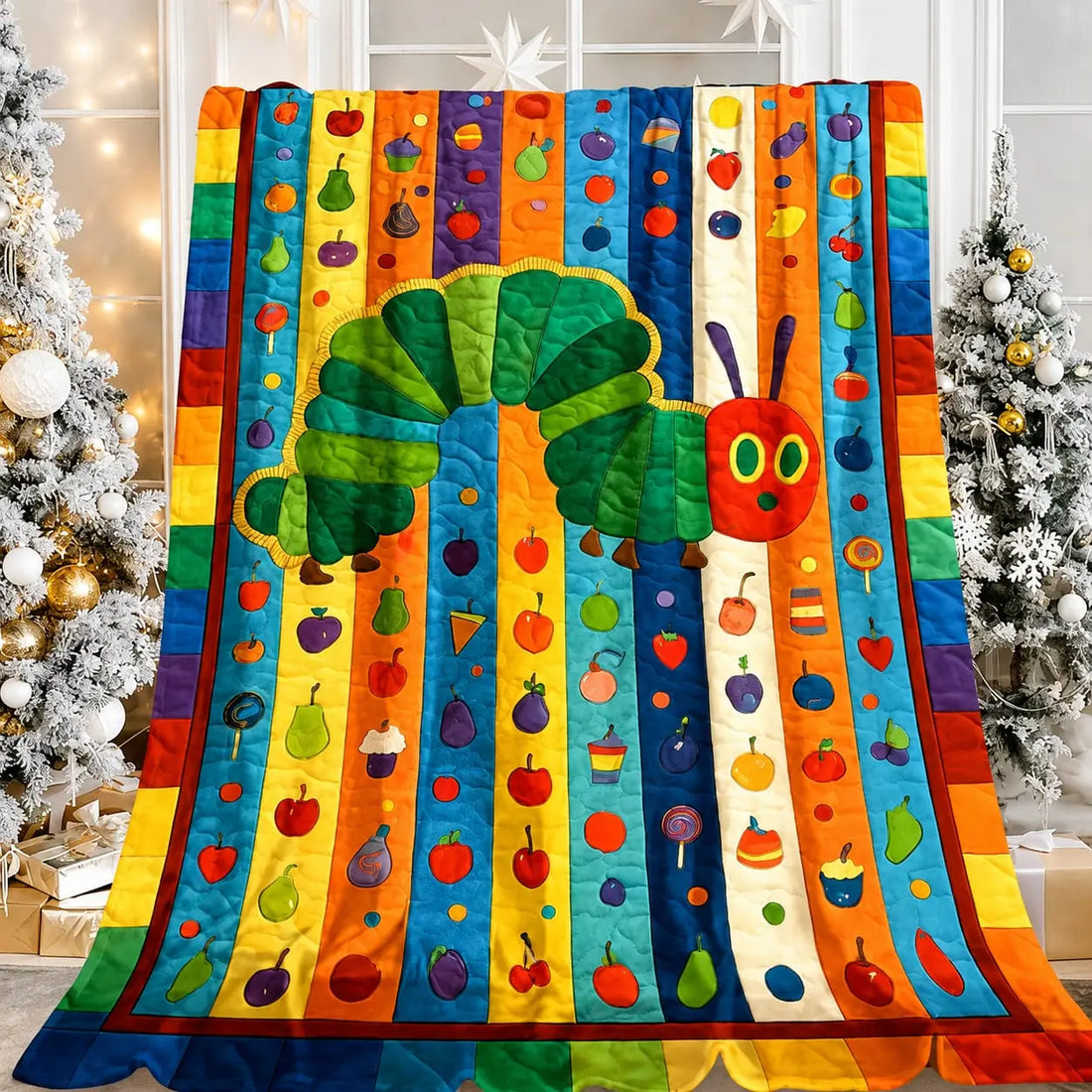 ABC Caterpillar Blanket | Very Hungry Caterpillar Rainbow Quilt | Lively Distinct Designs Lively Distinct Designs Inc