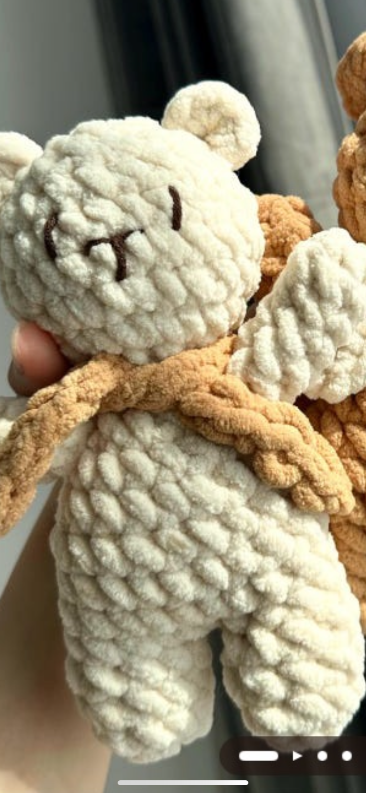 Artisan Crochet Bear — Cream