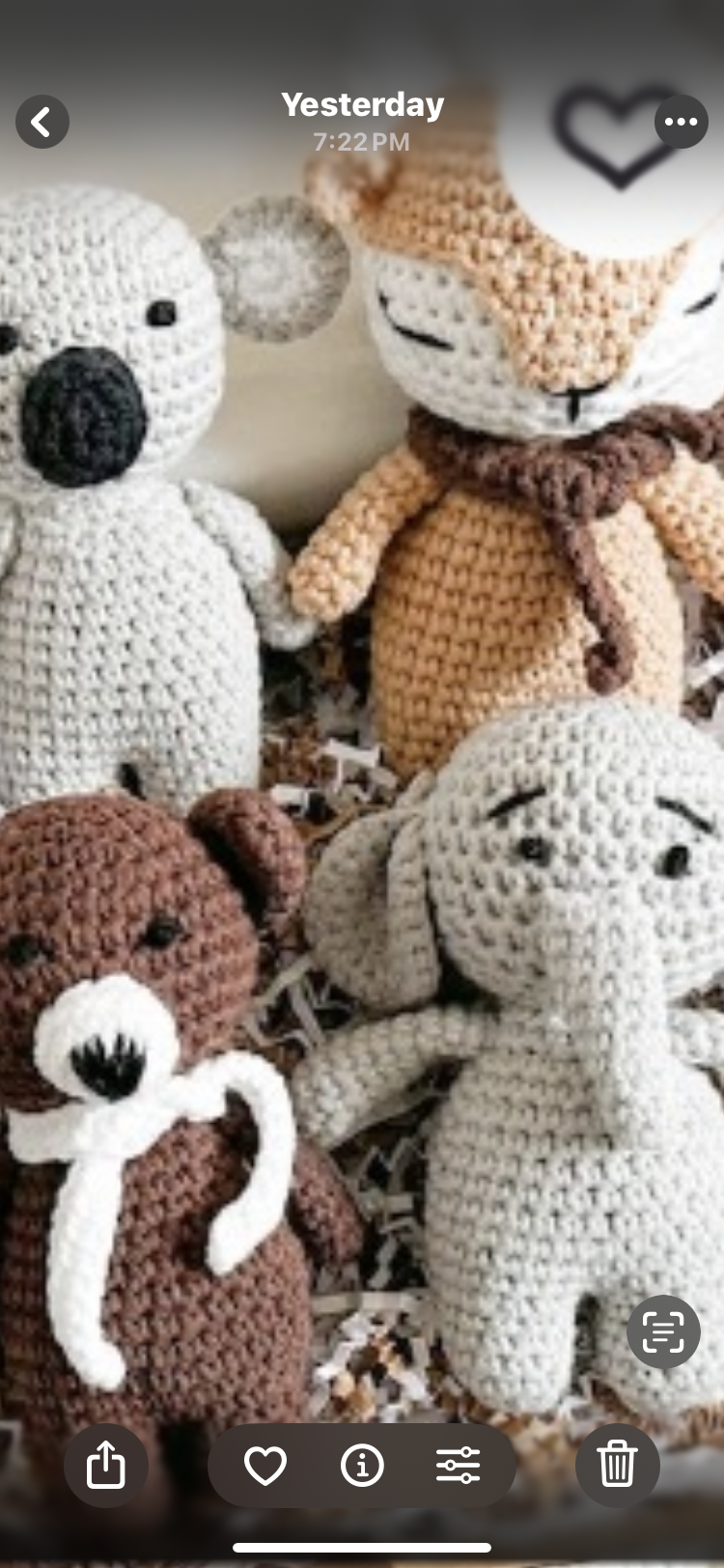 Artisan Crochet Brown Bear with Bow