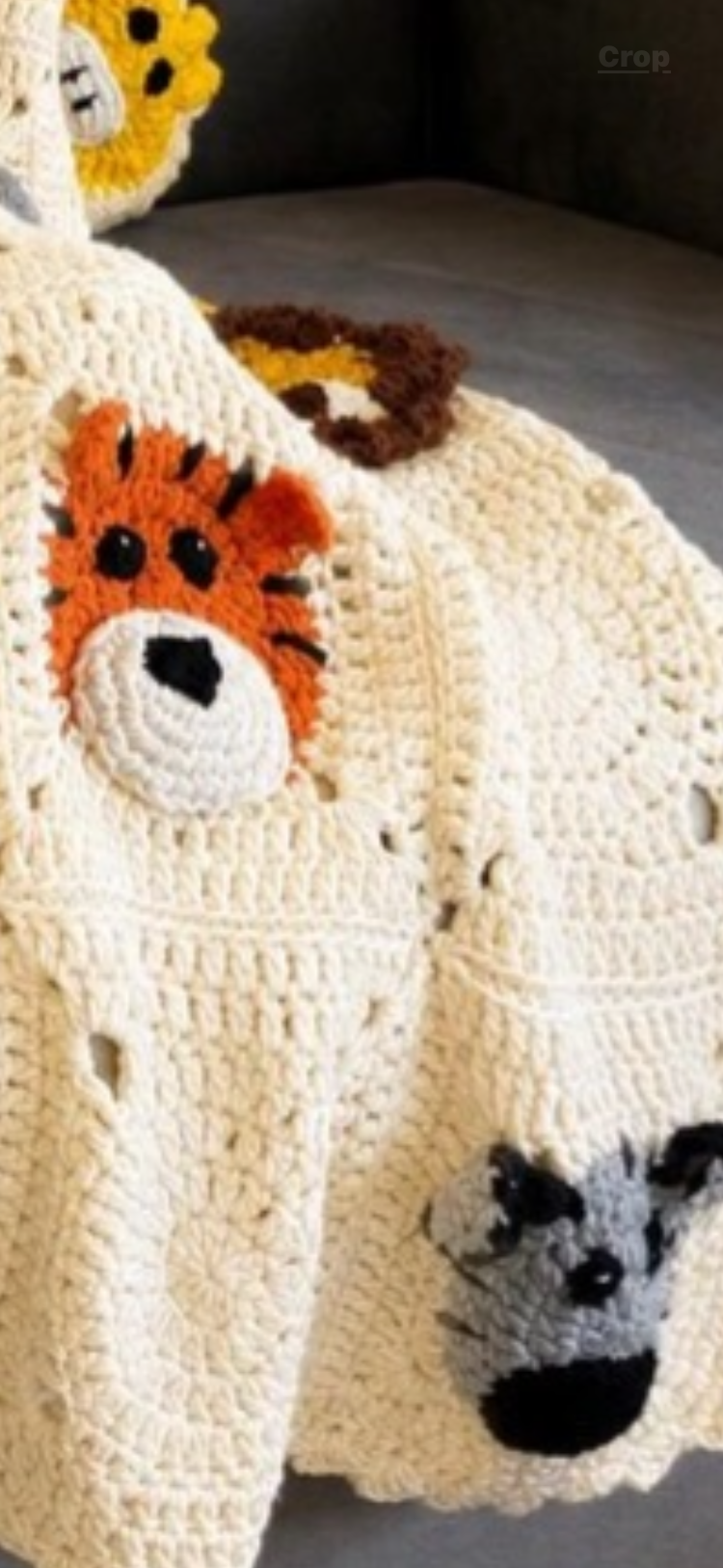 Safari Animal Crochet Blanket