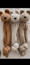 Artisan Knit Sleepy Bear — Taupe