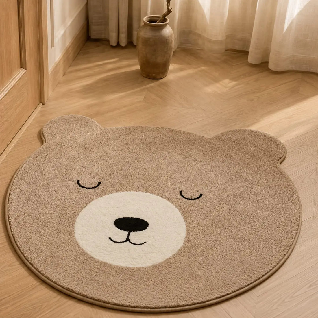 Bear Face Nursery Rug Lively Distinct Designs Inc