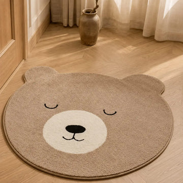 Bear Face Nursery Rug Lively Distinct Designs Inc