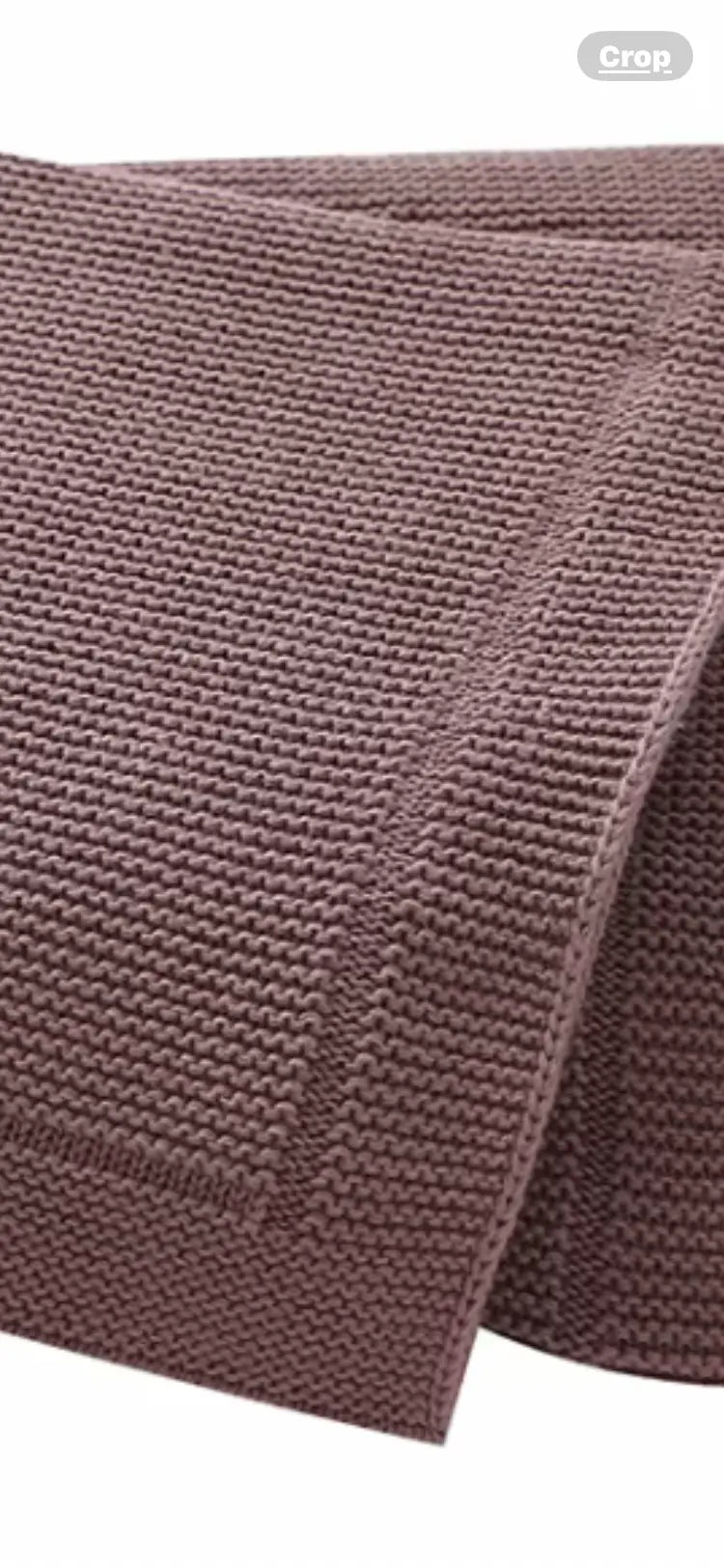 Tan textured knit blanket