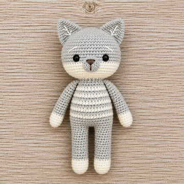 Artisan Crochet Striped Cat Doll Lively Distinct Designs Inc
