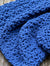 Denim color  Dream Chenille Crochet Baby Blanket | Handmade Artisan Blanket | Lively Distinct Designs. Lively Distinct Designs Inc