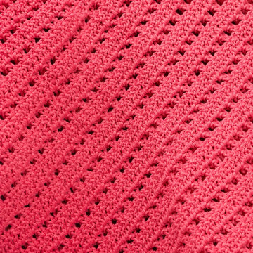 Coral Lace Chevron Crochet Baby Blanket | Handmade Artisan Newborn Blanket | Lively Distinct Designs. Lively Distinct Designs Inc