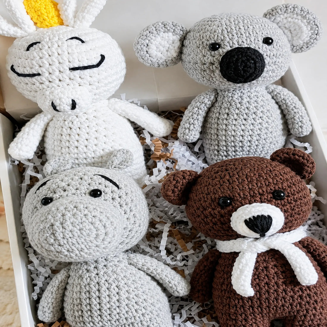 Artisan Crochet Grey Hippo Lively Distinct Designs Inc