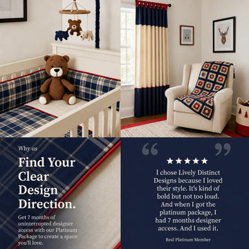 The Plaid Lad — Navy Plaid with accents Bear Nursery Design | Custom Baby Boy  Nursery Décor | LDD Original Lively Distinct Designs Inc