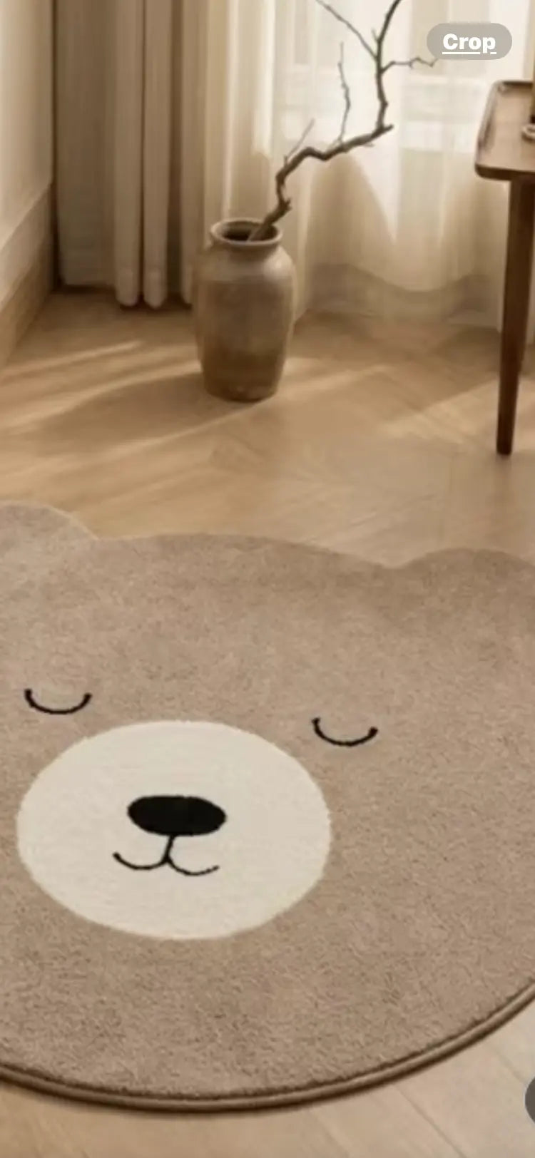 Bear Face Round Nursery Rug Lively Distinct Designs Inc