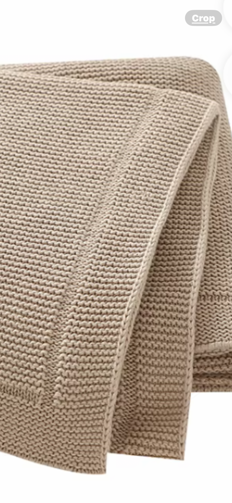 Cream textured knit blanket