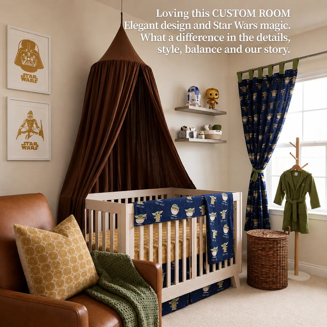 The Force is Strong — Star Wars Baby Nursery Design | Luxury Fandom Nursery Décor | LDD Original Lively Distinct Designs Inc