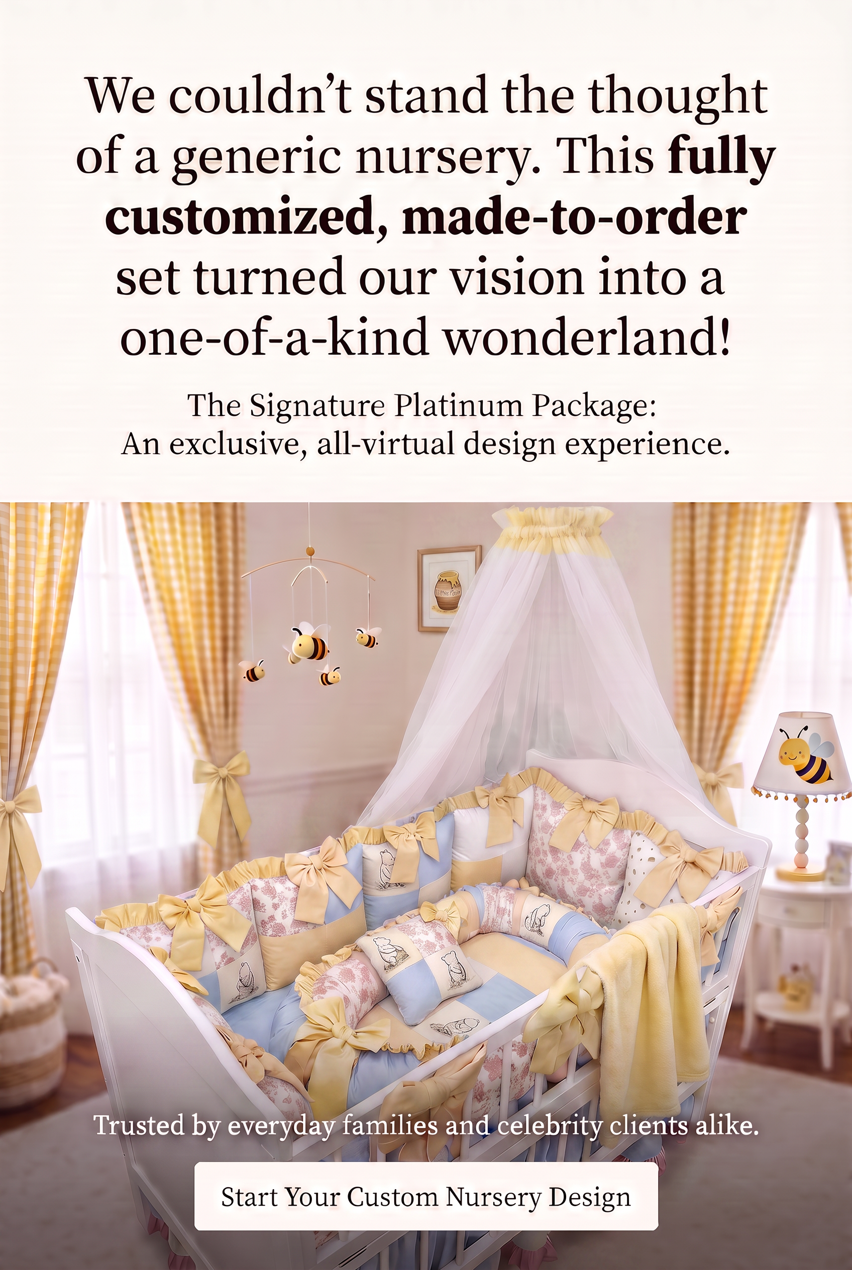 Platinum 4pc Custom Crib Bedding Set with Bumper