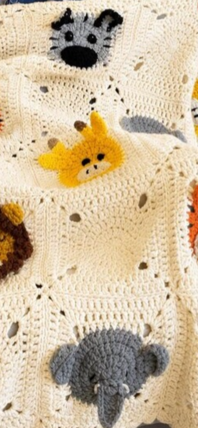 Safari Animal Crochet Blanket