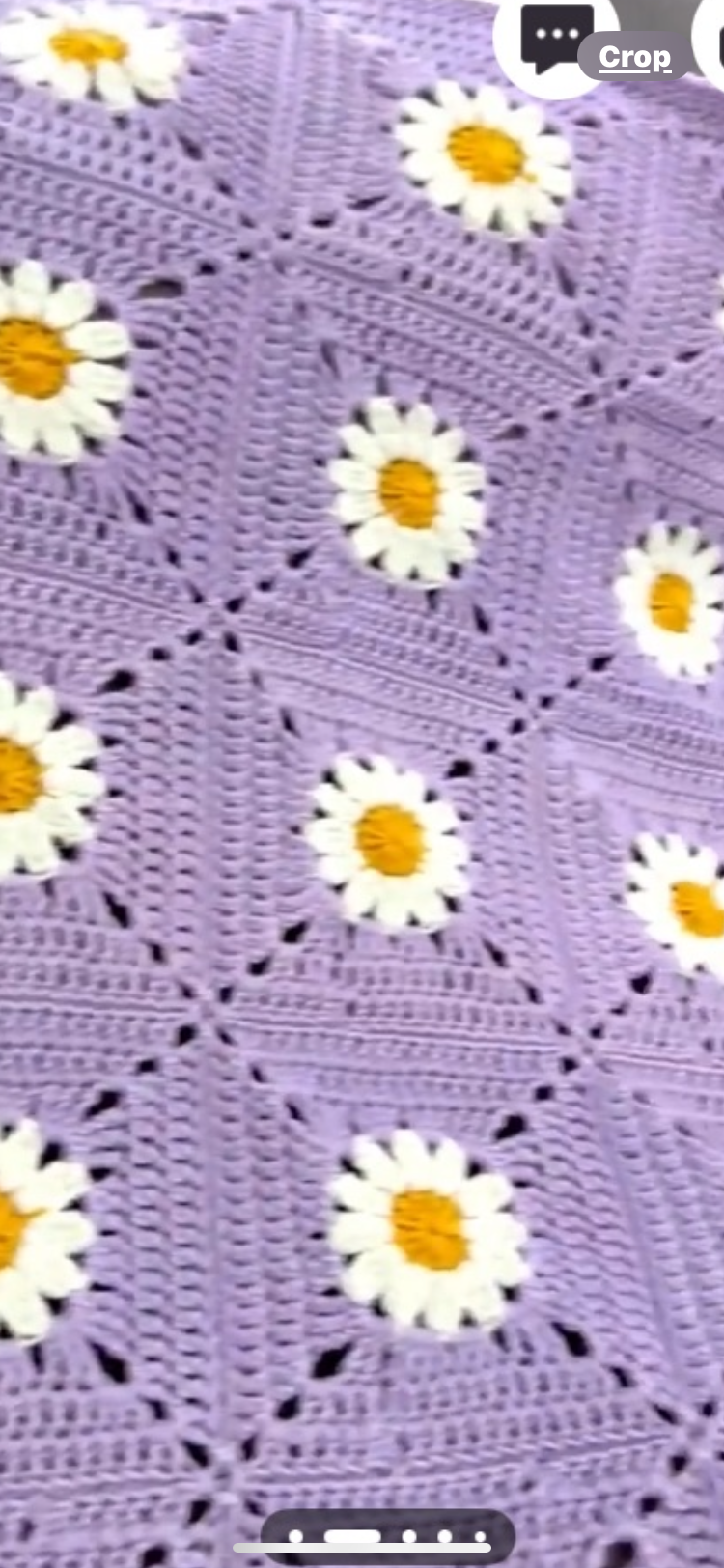 Lavender Daisy Crochet Blanket