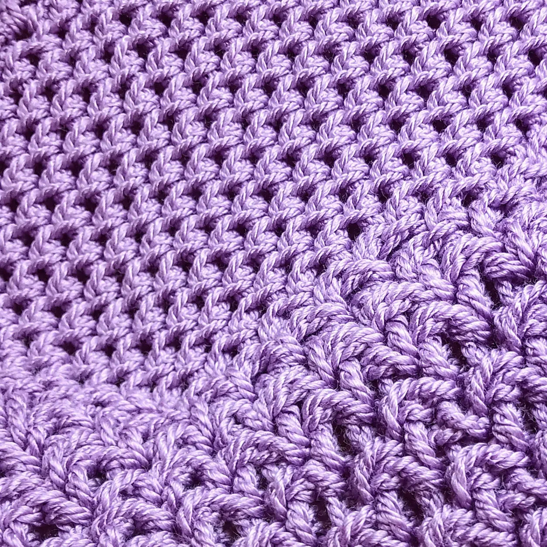 Lavender Mixed Stitch Crochet Baby Blanket | Handmade Two-Texture Artisan Blanket | Lively Distinct Designs. Lively Distinct Designs Inc