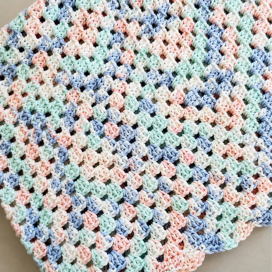 Boy or girl Square Crochet Baby Blanket | Handmade Artisan Boho Blanket | Lively Distinct Designs. Lively Distinct Designs Inc
