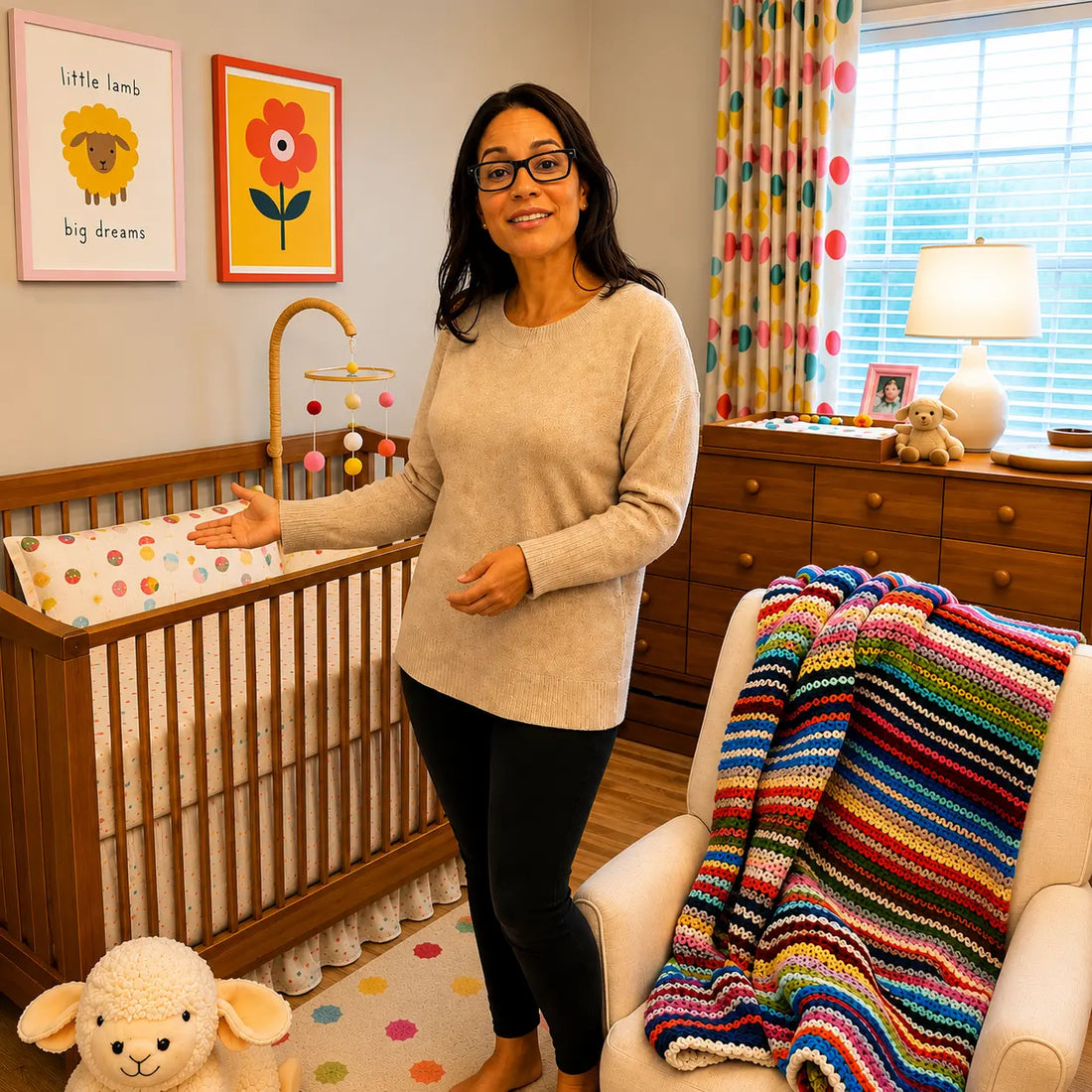 Little Dreams Primary Color Polka Dot & whimsical Nursery Design | Gender-Neutral Baby Nursery Décor | LDD Original. Lively Distinct Designs Inc