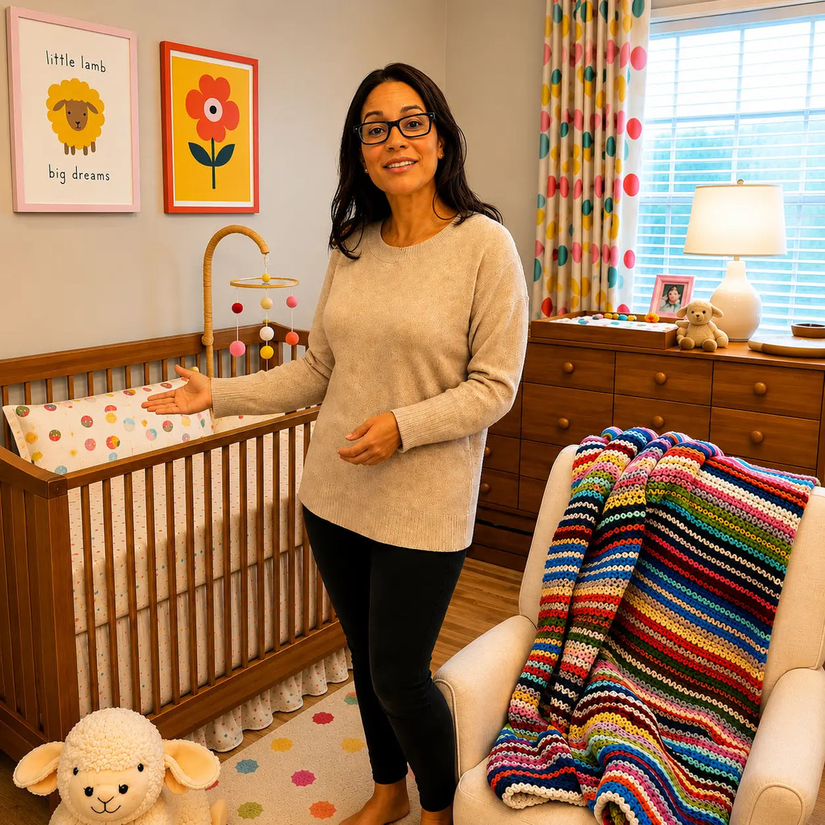 Little Dreams Primary Color Polka Dot & whimsical Nursery Design | Gender-Neutral Baby Nursery Décor | LDD Original. Lively Distinct Designs Inc
