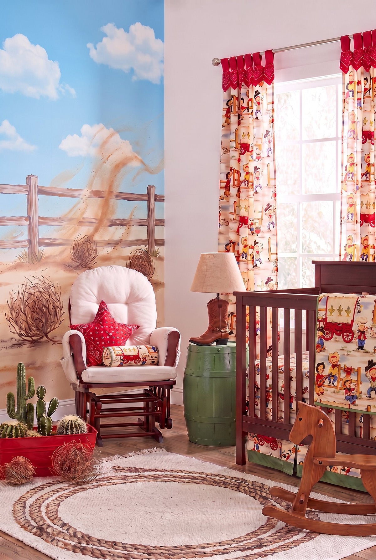 TX Tumbleweed 3-Piece Western Cowboy Crib Bedding Set