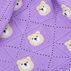 Purple Lavender Crochet Baby Blanket Lively Distinct Designs Inc